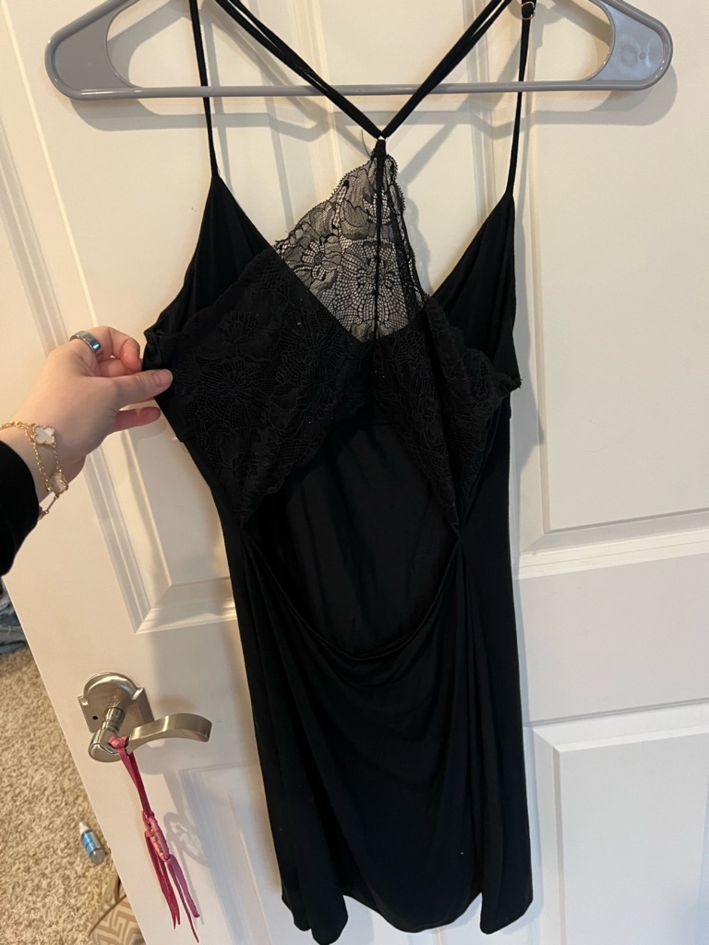 Victoria's Secret Black Lace-Trim Slip